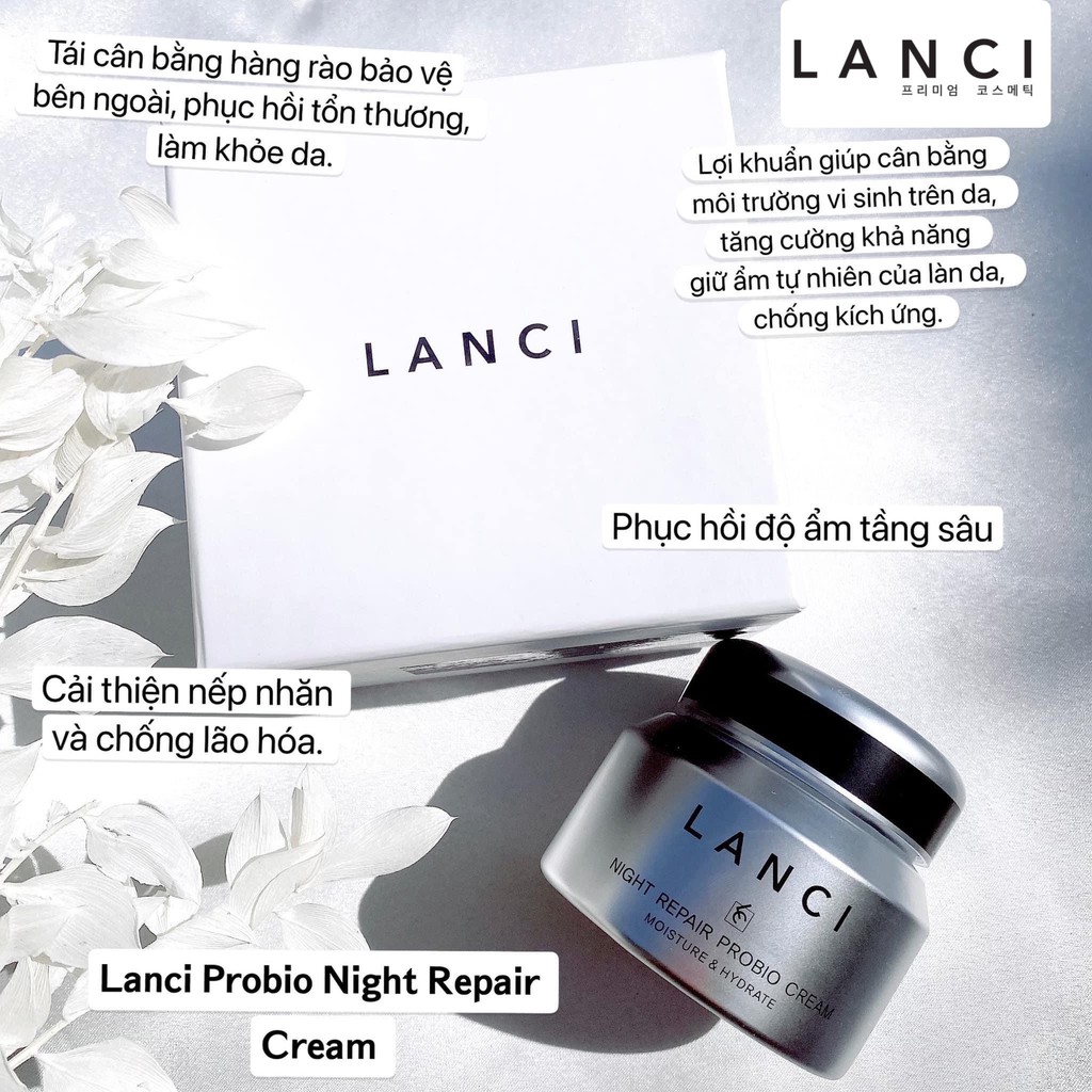 Kem face đêm Lanci dưỡng ẩm chuyên sâu chống lão hóa da căng bóng.