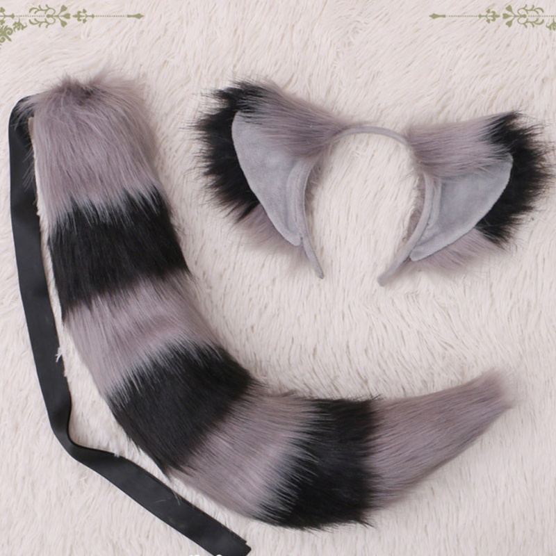 Set 2 Băng Đô Tai Mèo Phối Lông Xù Đáng Yêu Dành Cho Hóa Trang