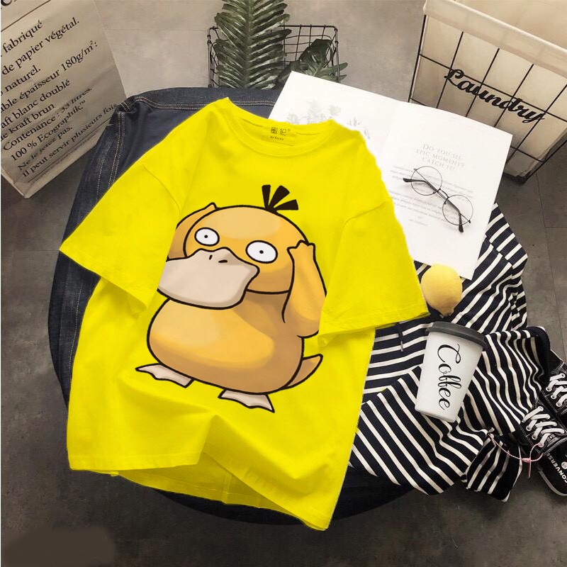 Áo thun Unisex Cotton - Chú vịt Psyduck ngốc nghếch