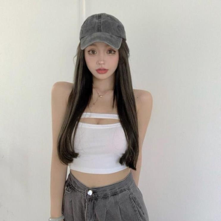 Áo croptop nữ hở vai dây chéo ngực kiểu ôm body chất vải cotton co giãn tốt