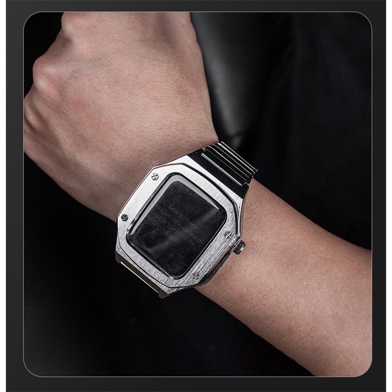 Dây Đeo Đồng Hồ Bằng Thép Không Gỉ Sang Trọng Cho Watch 44 45mm 7 6 5 4 SE