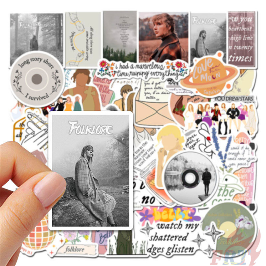 50Pcs/Set ❉ Taylor Swift：Folklore Series 03 Stickers ❉ DIY Fashion Mixed Waterproof Doodle Decals Stickers