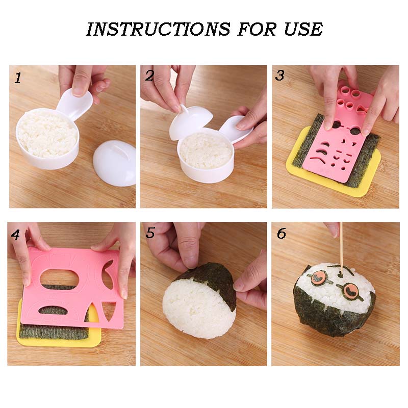 Khuôn làm cơm nắm hình hoạt hình dễ thương