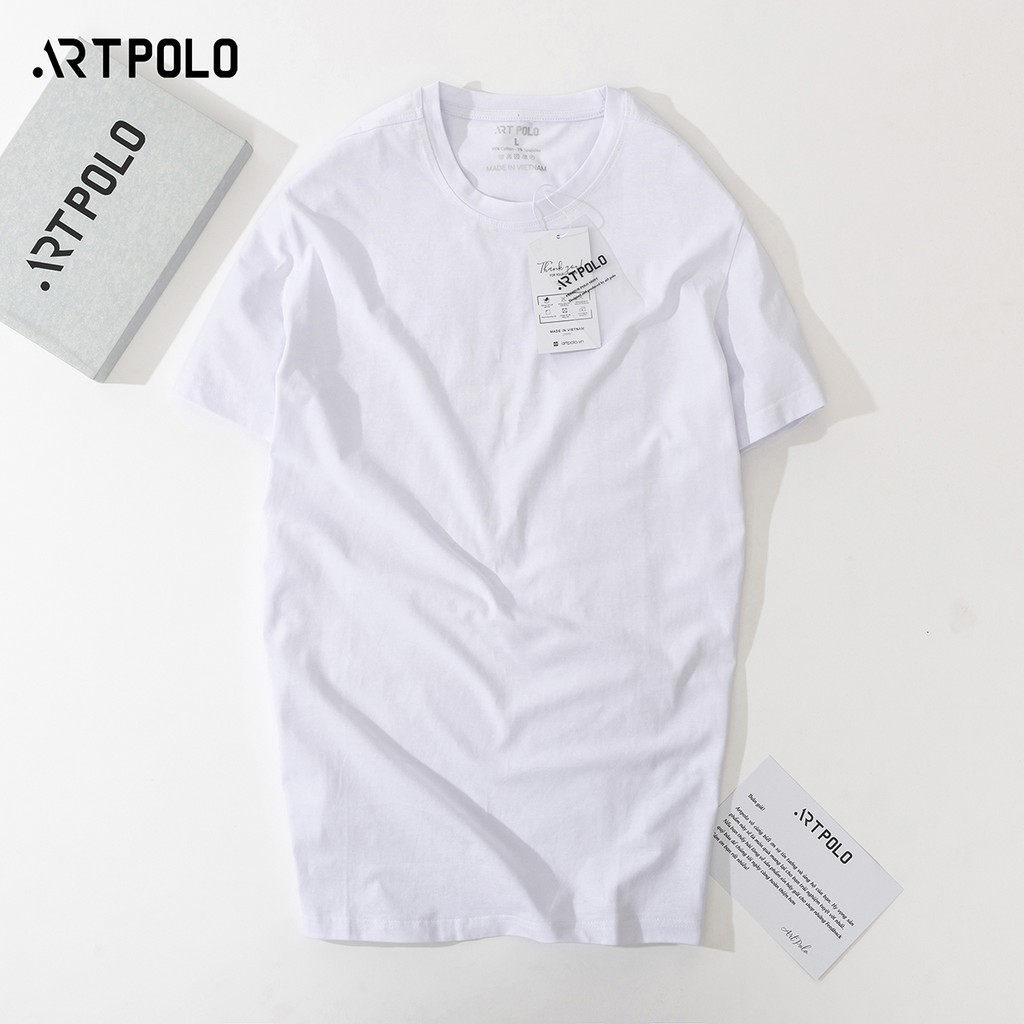 Áo thun nam cổ tròn vải Cotton co giãn, thoáng mát  ARTPOLO form Slim - CTT