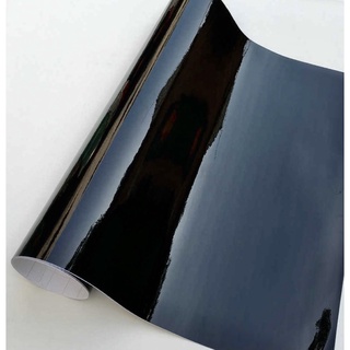 Decal đen bóng - Giấy dán tường dán bàn tủ màu đen bóng có sẵn keo