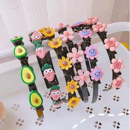Bờm Kẹp Tóc Hàn Quốc Cho Bé Gái Có Đính Hoa Quả Siêu Cute Hot Nhất 2021 Gube