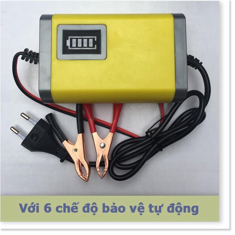 Bộ Kích Sạc Acquy , Bộ sạc acquy 12V-2A thông minh cao cấp Sạc Nhanh, Thông Minh