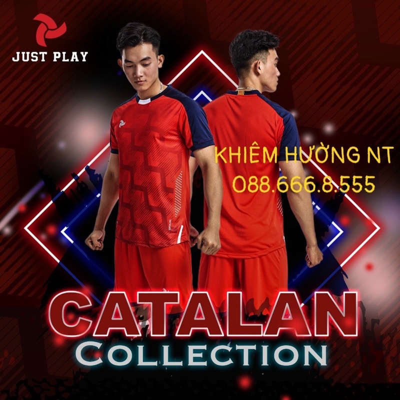 Quần Áo Đá Bóng Không Logo CaTaLan Collection “Xám” Vải Mè Thái Đủ Màu_Mẫu Áo Đấu Hot, Giá Tốt 2021-2022