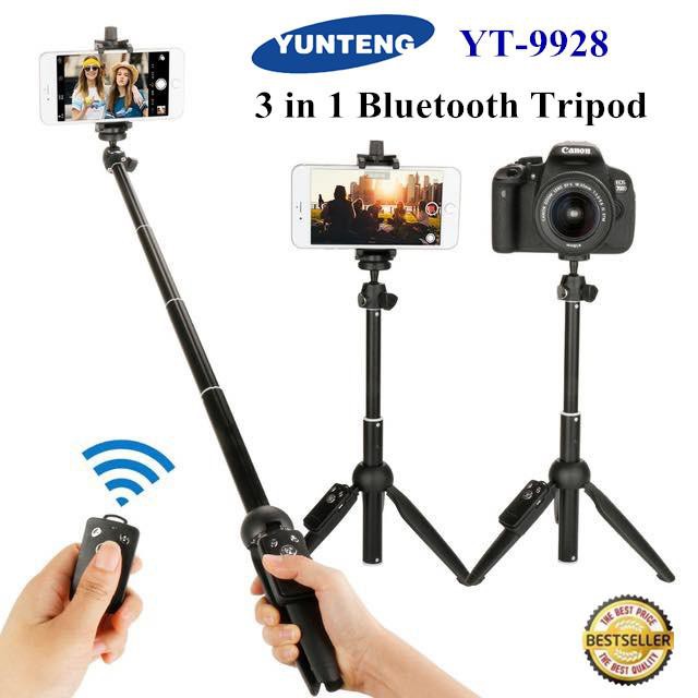 Gậy Chụp Hình, Gậy Tự Sướng Kiêm Chân Tripod YT-9928 Nhỏ Gọn Kèm Tay Remote Bluetooth | BigBuy360 - bigbuy360.vn