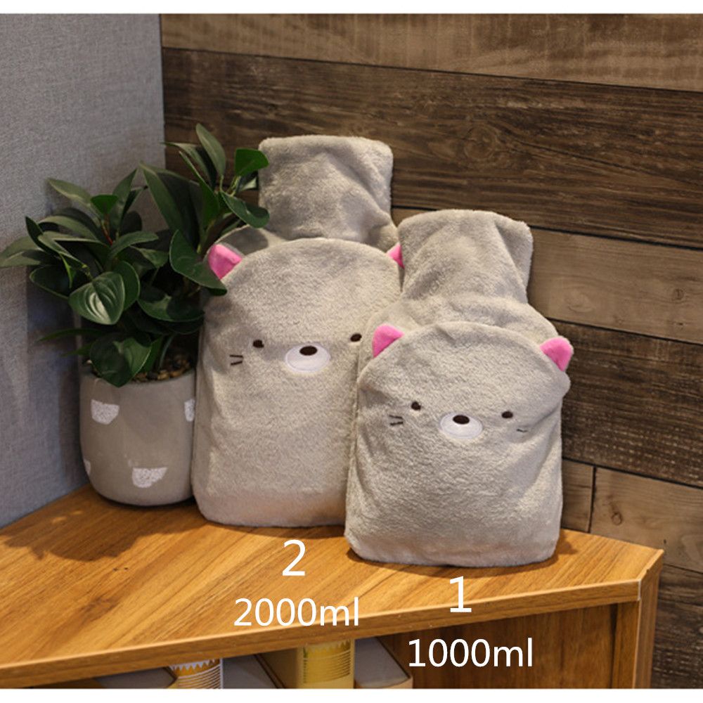Túi chườm nóng giữ ấm chất liệu lông nhung thiết kế dễ thương có nắp đậy thích hợp cho mùa đông