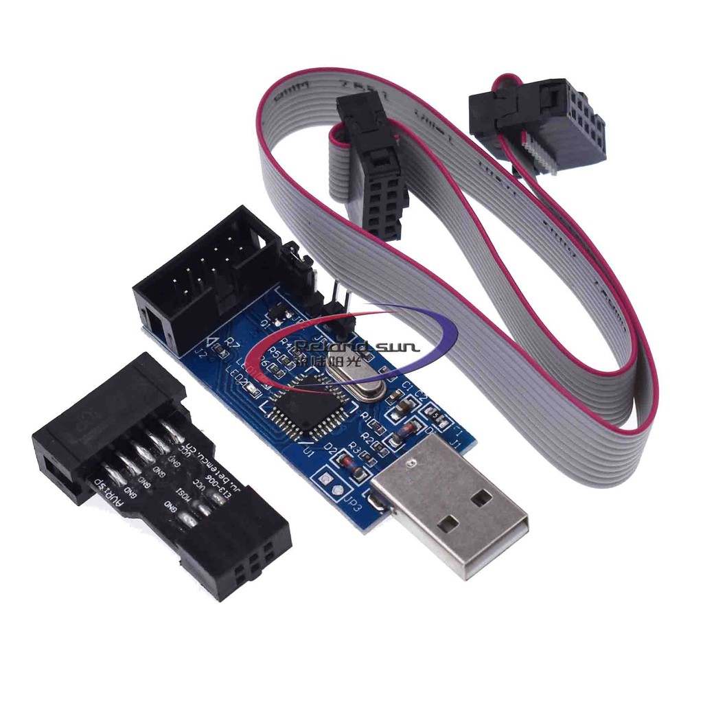 LC-01 1Set 10Pin To 6 Pin Adapter Board+ USBASP USBISP AVR Programmer USB ATMEGA8 ATMEGA128 ATtiny/CAN/PWM 10Pin Wire Module DIY