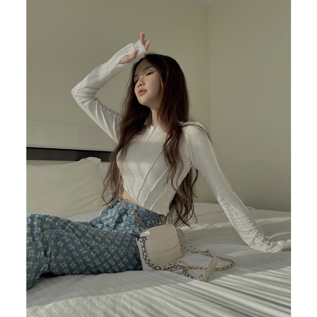 ÁO CROPTOP TD 2 MÀU TÀ LỆCH