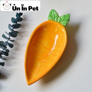 Chén ăn sứ CÀ RỐT DÀI cho hamster