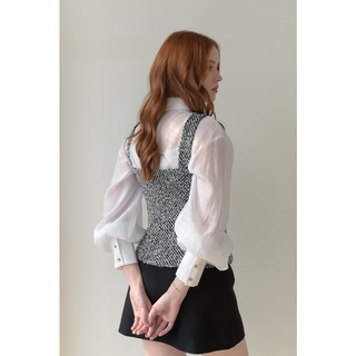 Áo Kiểu Nữ Hai Dây LA STUDIOS Dạ Tweed