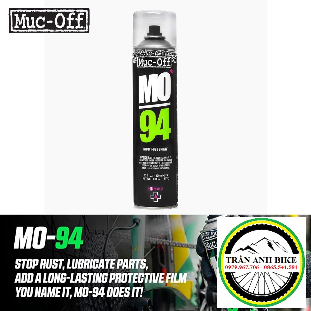 Chai xịt rửa xích líp đĩa xe đạp xe máy chống rỉ sét MUC-OFF MO-94 400ml
