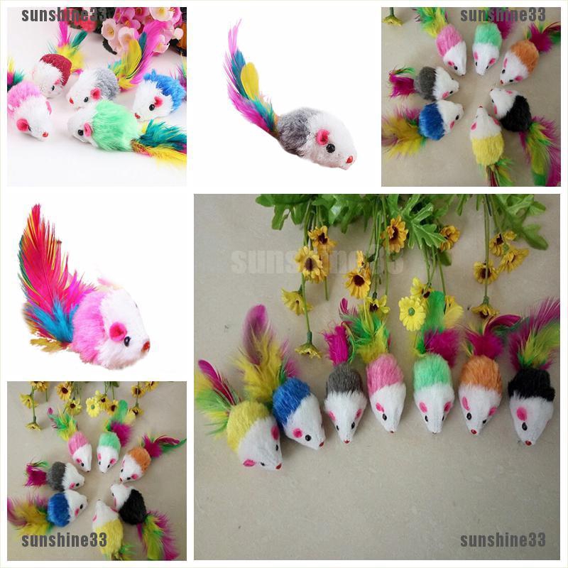 Đồ chơi chuột giả nhiều màu dễ thương cho mèo