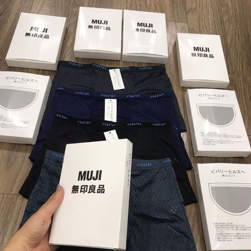 Quần lót Muji Nhật Sịp đùi nam thông hơi, thoáng khí, kháng khuẩn hàng đẹp QL02