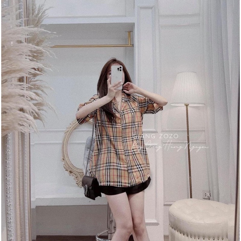 [Mã WASKT410K giảm 10K đơn 50K] ANU204 - ÁO SƠ MI NỮ BBR CỘC TAY CỔ VEST