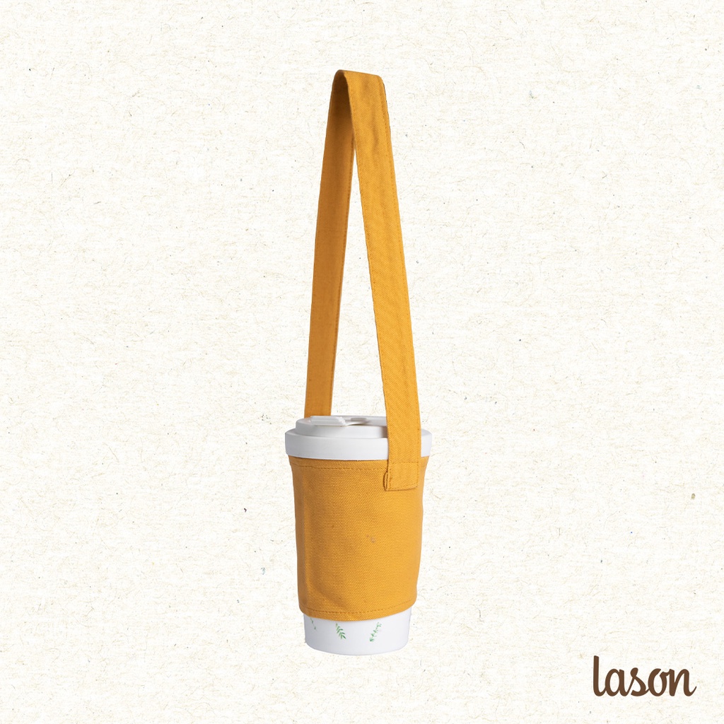 Túi vải treo cốc nước màu trơn Lason TBC00321