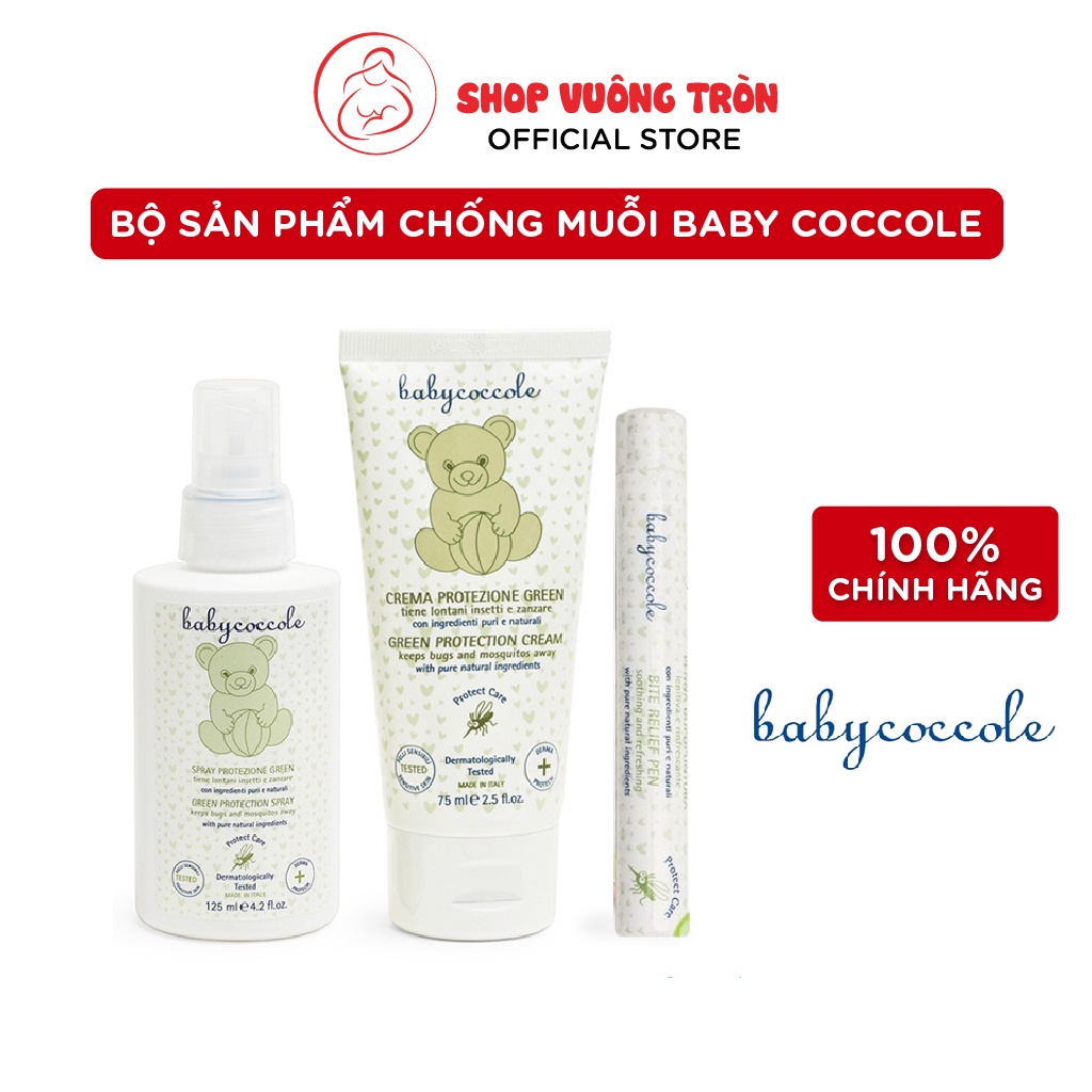 Bộ Sản Phẩm Chống Muỗi BABYCOCCOLE Thành Phần Từ Tự Nhiên Dịu Nhẹ, An Toàn Cho Da Trẻ Sơ Sinh Và Mẹ Bầu 0M+