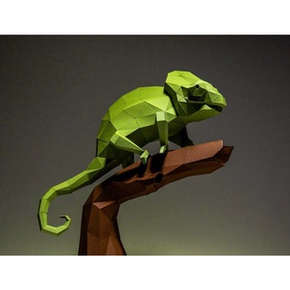 Mô hình giấy 3d DIY hình tắc kè hoa JH01