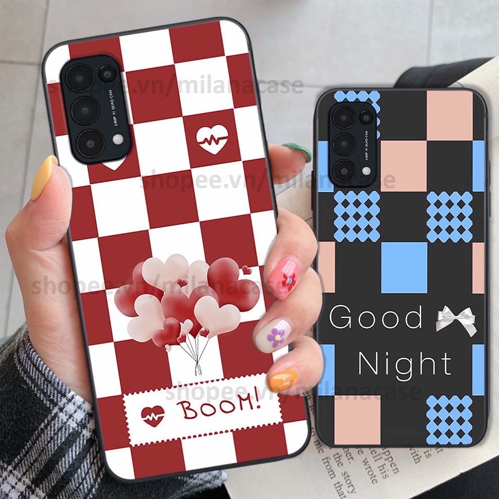 Ốp Oppo Reno5 4G / Reno5 5G / Reno 5 caro họa tiết nhiều màu sắc siêu đẹp thời trang cá tính