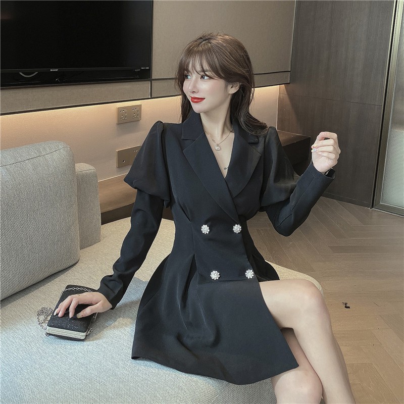 Đầm chữ a tay dài mini Emilyshop