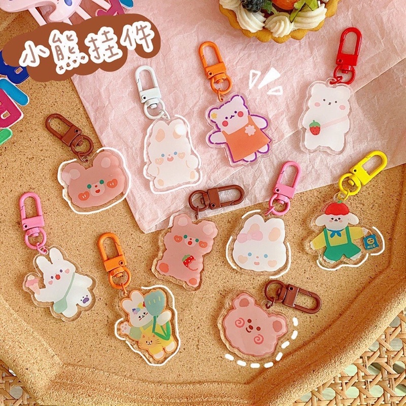 Móc khoá sổ còng cute móc khoá đa năng (sổ còng/móc chìa khoá/balo) keyring dễ thương