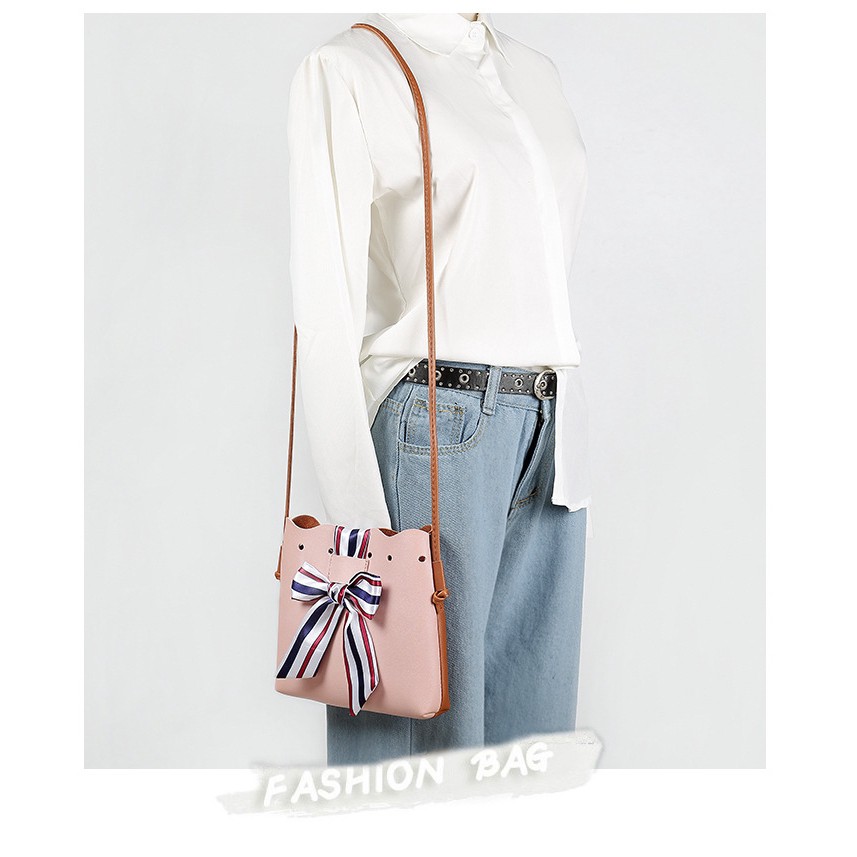Túi đeo chéo phong cách Hàn Quốc đơn giản thanh lịch dành cho nữ