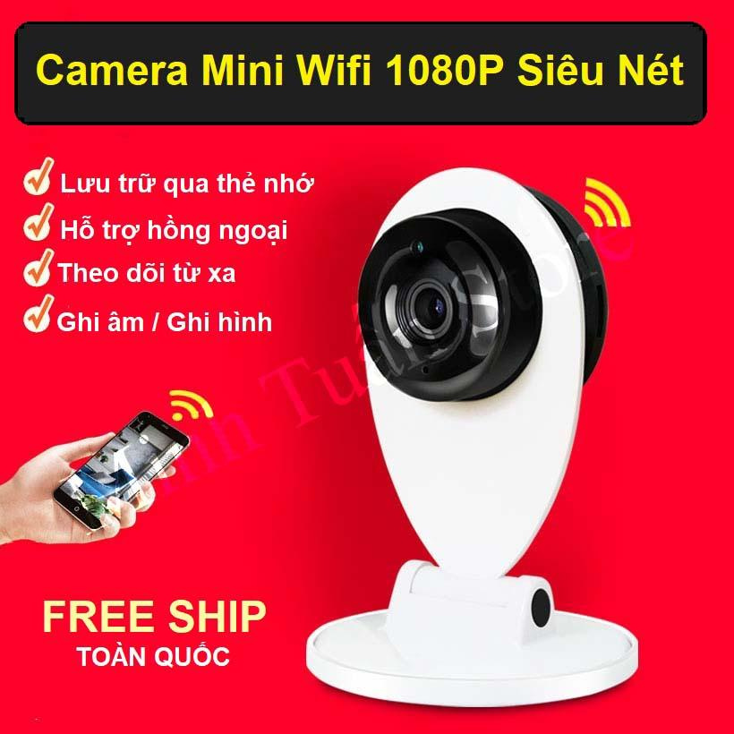 Camera Wifi IP 1080P Chống Trộm Cho Gia Đình, Báo Qua Điện Thoại, Camera IP Giám Sát chất Lượng Cao {SIÊU SALE}