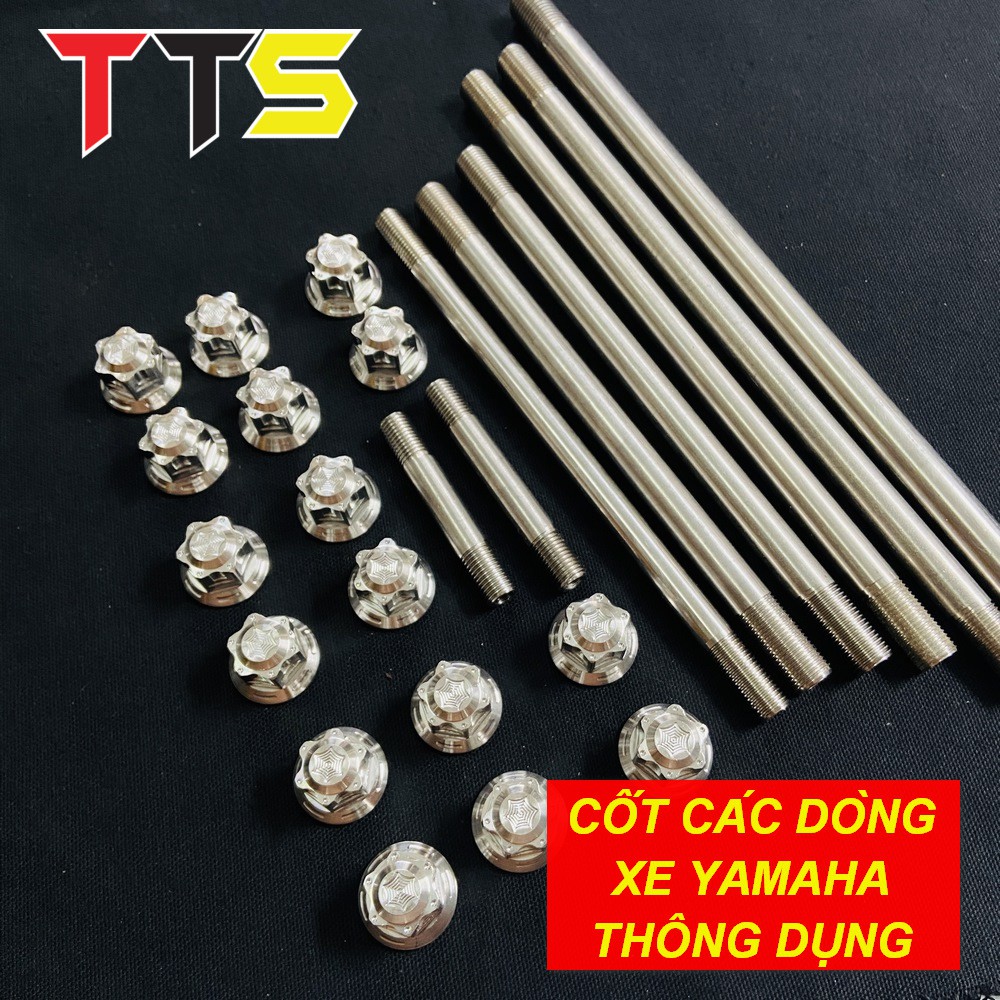 BỘ CỐT TRỤC BÁNH SALAYA KÈM TÁN TRƯỚC SAU CHO CÁC XE YAMAHA ( BAO SÁNG BÓNG TRỌN ĐỜI )