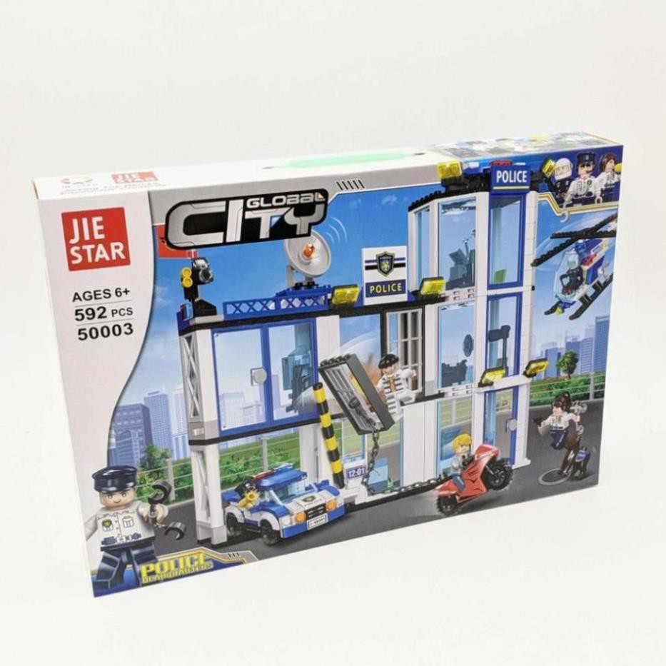 [Khai trương giảm giá] LEGO xếp hình City Global 592 miếng - Lắp ráp mô hình trại giam cảnh sát