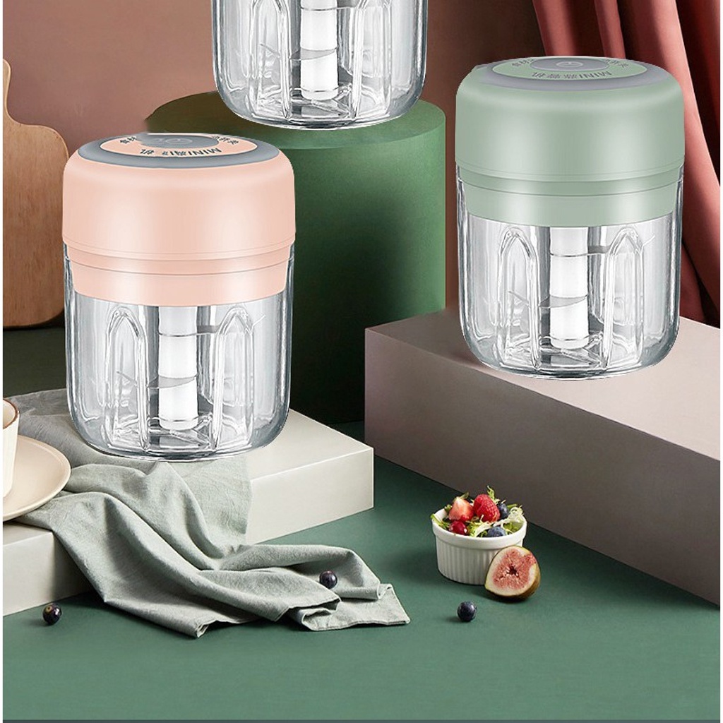Máy Xay Tỏi Ớt Cầm Tay Mini [Bản Nâng Cấp Mới Nhất]Xay Thịt, băm rau củ quả, xay thịt, gừng, nghệ, hành, sả tiện dụng