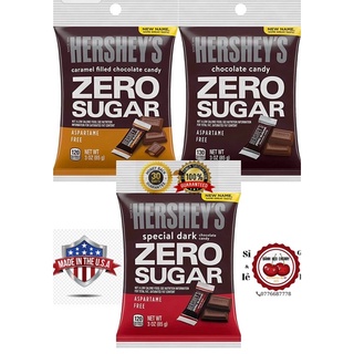 Kẹsocola Hershey's Sugar Free Caramel Filled Chocolate Candy 85gr bill Mỹ