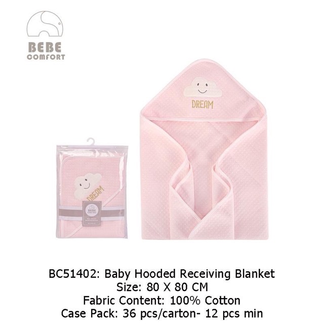 Chăn ủ cho bé sơ sinh Bebe Comfort choàng ủ trần bông mùa đông C128