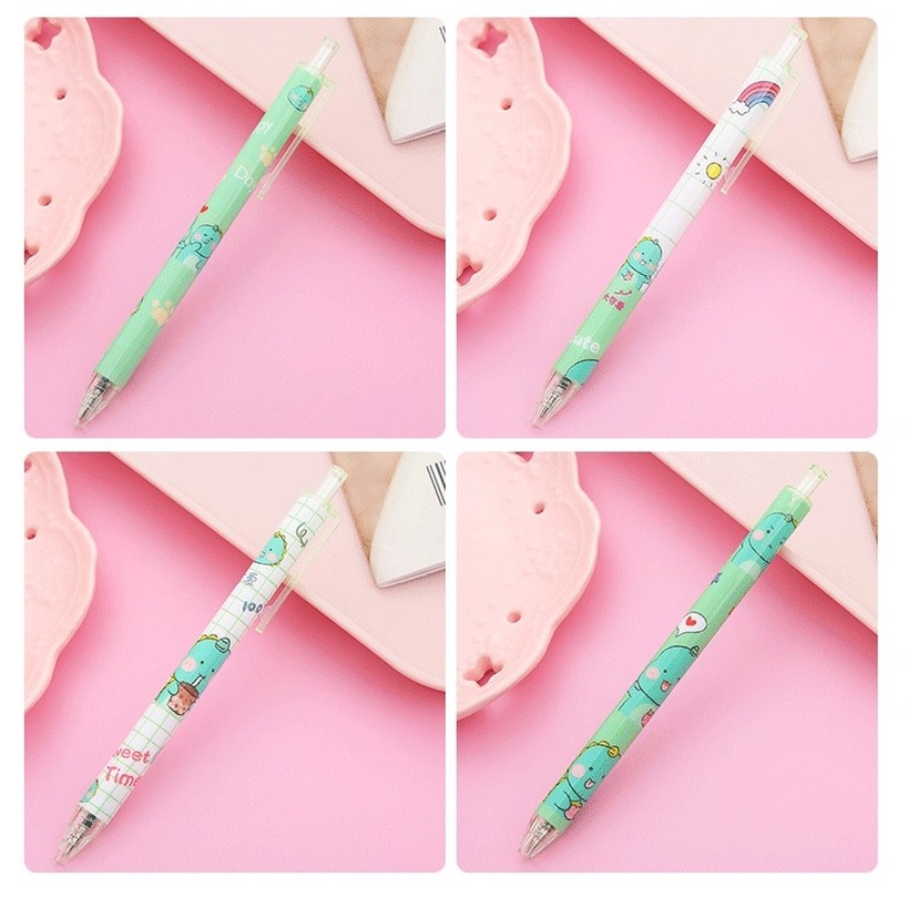 1 Bút Bi Hình Khủng Long Dạng Nhấn Ngòi 0.5mm Dung Tích Lớn Cho Học Sinh/Văn Phòng