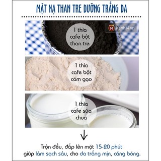 Bột Than Hoạt Tính Dưỡng Da Handmade