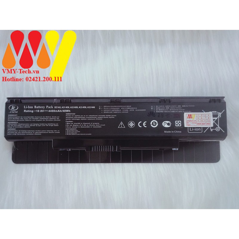 [Mã ELFLASH5 giảm 20K đơn 50K] pin laptop asus N56 N56D N56DP N56V N56VJ N56VM N56VZ