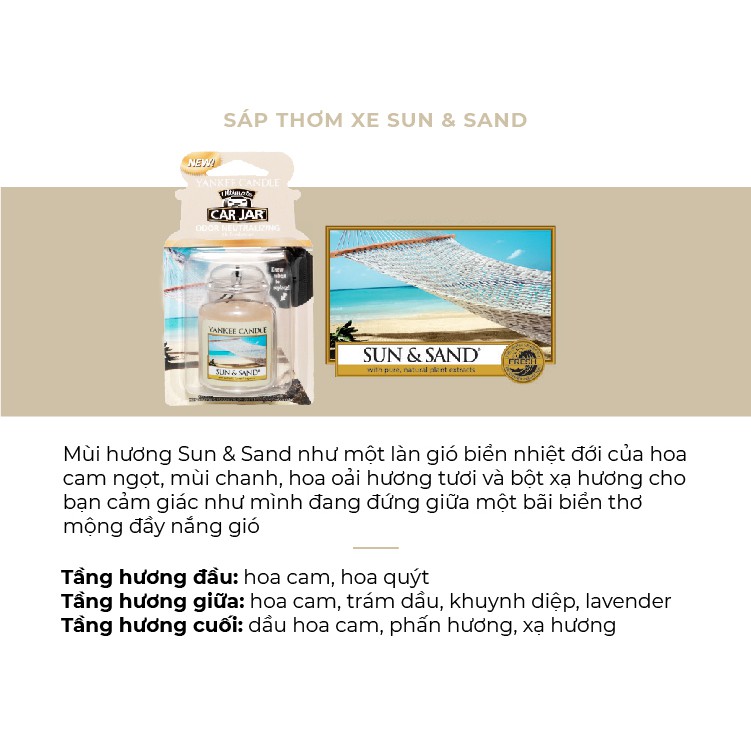 Sáp thơm xe Yankee Candle - Sun &amp; Sand