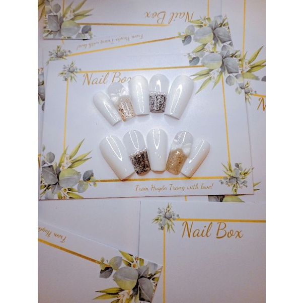 Móng giả thiết kế Huyền Trang Nail hộp 10 móng kèm keo dũa