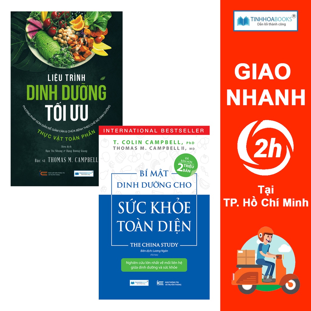 Sách - Combo Bí mật dinh dưỡng cho sức khỏe toàn diện + Liệu trình dinh dưỡng tối ưu [Tinhhoabooks]