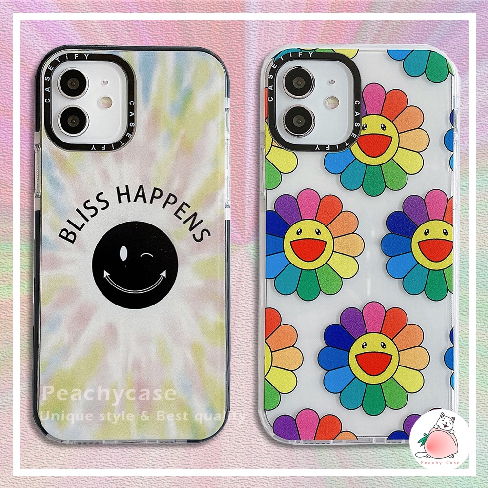 Ốp điện thoại TPU mềm trong suốt họa tiết hoa hướng dương Takashi Murakami cho iPhone 13 12 11 Pro Max Xr Xs 7 8 Plus 12mini