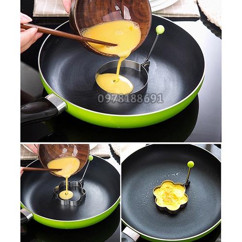 Khuôn Chiên Trứng Tạo Hình Bằng Thép Không Gỉ