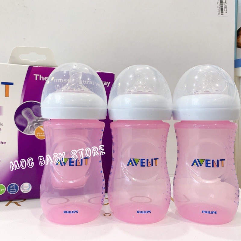 Bình sữa PP Philips Avent Nature 260ml- Núm bình 1m+