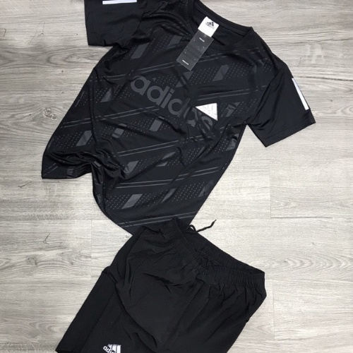 Set Đồ Bộ Quần Áo Thể Thao Nam ⚡FREESHIP EXTRA⚡Áo Thun Lạnh Nam Co Giãn 4 Chiều Logo Phản Quang 4 Size 6 Màu