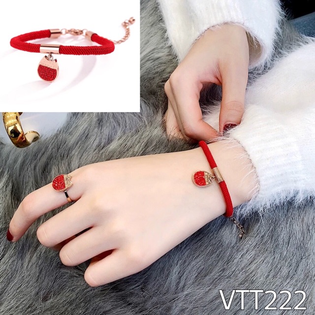 Vòng tay titan chỉ đỏ VTT222