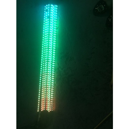 ăng ten 7 màu dài 1m 12v kiểu mới ăng ten trang trí xe