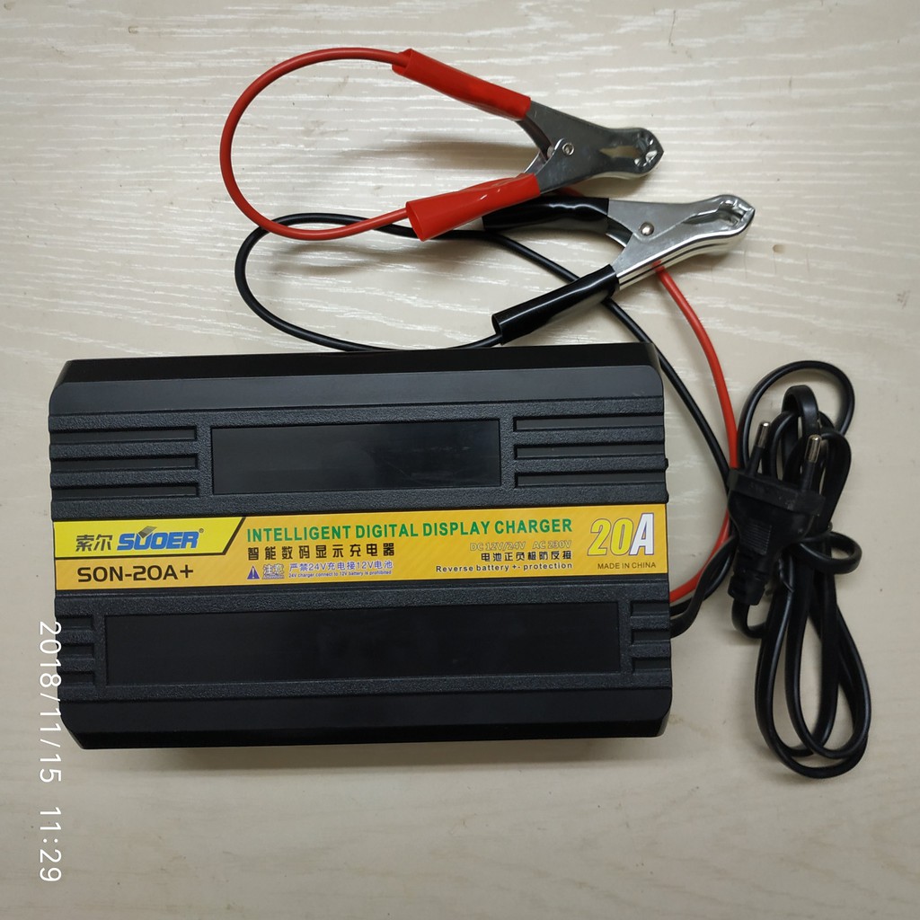 Sạc ắc qui 12v-24v SON-20A+