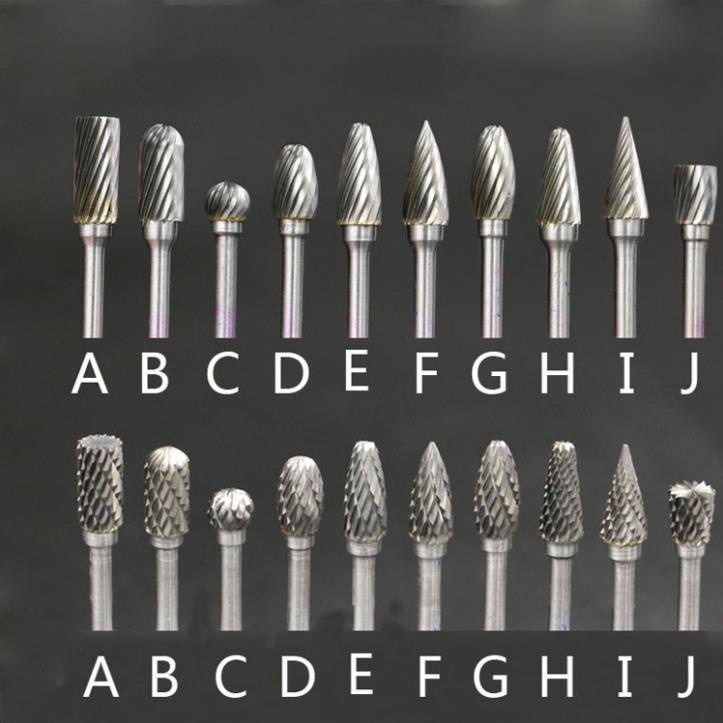 mũi mài khắc phay vonfram 3x6mm 10 mũi (có 2 loại sọc đơn và sọc kép nhé)