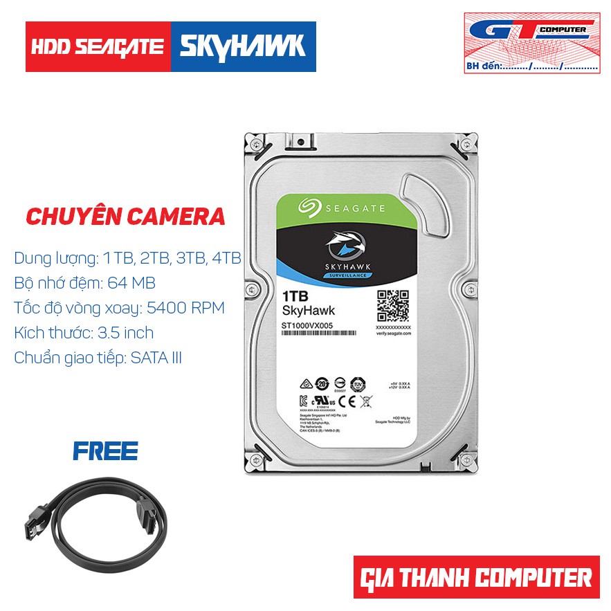 Ổ Cứng HDD Seagate SkyHawk Chính Hãng